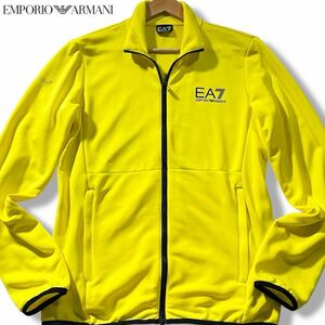 美品/L相当●エンポリオ アルマーニ ジャージ ジップジャケット ブルゾン EMPORIO ARMANI 機能性◎ VIGOR7 ストレッチ EA7 イーグルロゴ