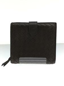 BOTTEGA VENETA◆2つ折り財布/レザー/BRW/メンズ