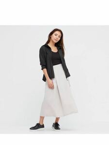 【新品】 ユニクロ UNIQLO ポケッタブル UV カット パーカ /09・black/women・XL/445003/2022.04//29/