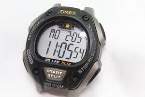 【W125-132】レア 動作品 電池交換済 TIMEX IRONMAN TRIATHLON タイメックス アイアンマン デジタル 腕時計 フェイスのみ メンズ