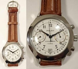 POLJOT CHRONOGRAPH ポレオット クロノグラフ 新古品 機械式手巻腕時計 レターパックプラス可 1024U5G