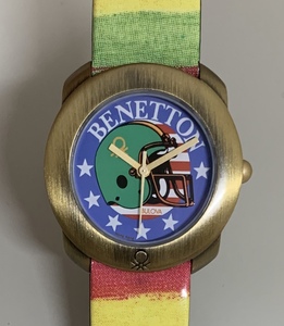 【訳あり商品】BENETTON AMERICAN FOOTBALL ユニセックス腕時計