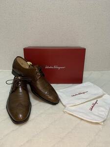 ☆ 【送料無料・超美品】Salvatore Ferragamo◆ ドレスシューズ/US 8 EE /ブラウン/レザー ☆【No.221】