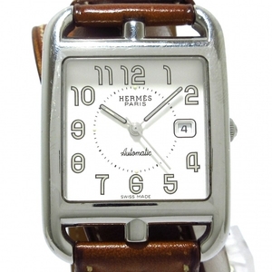 HERMES(エルメス) 腕時計 ケープコッド ドゥブルトゥール CC1.710 レディース SS/革ベルト/2重巻き/□D 白