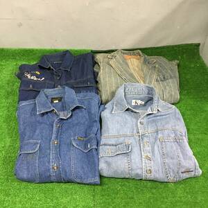 ⑯ メンズファッション ラングラー JEAN LOUIS FRADET CK NST デニム シャツ ジャケット S L 4点 まとめてセット 19-57