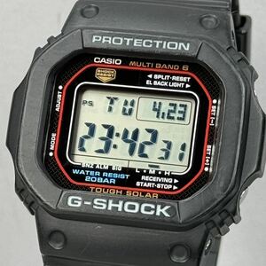 美品 CASIO G-SHOCK GW-M5610-1JF タフソーラー 電波受信 電波ソーラー マルチバンド6 スクウェア ブラック スピード オリジンモデル 