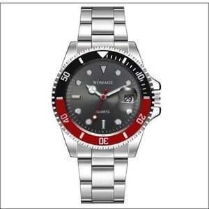 ■送料無料■ 新品 WOMAGE ビジネス ミリタリー 腕時計 ブラック レッド【ハミルトン オメガ ポールスミス セイコー 福袋】