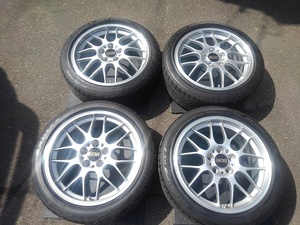 ☆BBS 鍛造 FORGED RG-R RG738Ｈ+RG789 225/45R18 7.5J 5H/PCD114.3 インセット+45/+56 夏タイヤ付ホイールセット ヴェゼル等に☆