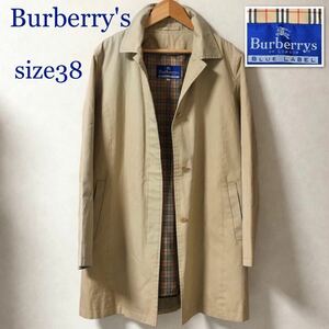 Burberrys バーバリー　中綿ライナー付きステンカラーコート ノバチェック　比翼仕立　size38(Mサイズ) 三陽商会　コットン　ベージュ