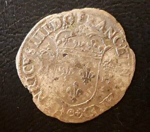 フランス 1594年 douzain 銀貨 ヘンリー４世