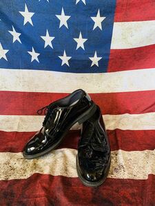 米軍 実物 放出品 ドレスコード用 シューズ BATES ベイツ Vibram ビブラムソール 11 D 靴 ブルードレス 制服 エナメル 光沢 美品 ビジネス