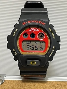CASIO G-SHOCK DW-6900FS Ninja Kawasaki 25周年記念 　ブラック　レッド　コラボ腕時計 ニンジャ
