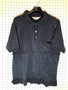 【40】TENDERLOIN BLACK テンダーロイン ニット ポロシャツ コットン 半袖 ブラック 黒 T25
