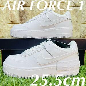 即決 ナイキ エアフォース1 シャドウ 白 ホワイト スニーカー NIKE W AIR FORCE 1 AF1 SHADOW 25.5cm 送料込み CI0919-100