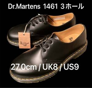 ドクターマーチン Dr.Martens 1461 3ホール ブラック / 27.0cm UK8 US9