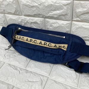 美品　A.P.C アーペーセー　ボディバッグ　ウエストバッグ　ネイビー　ポーチ　ショルダーバッグ　メンズ　レディース