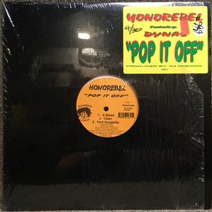 【US盤/Hip Hop, Reggae/盤質(EX-)/12】HonoRebel Featuring Dynas Pop It Off / 試聴検品済