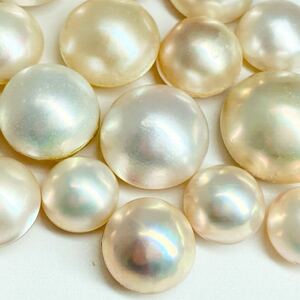 「マベパール18点おまとめ」 a 約12-19mm 40g/200ct pearl パール 半円真珠 ジュエリー jewelry 裸石 宝石 