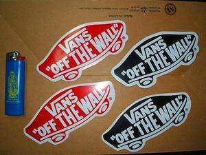 JB即決 VANS バンズ OFF THE WALL オフザウォール ステッカー 4枚セット　SK8HI USA オールドスクール OTW SK8 SANTA CRUZ 80 90