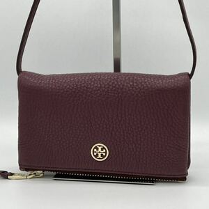 【極美品】Tory Burch トリーバーチ ポシェット サコッシュ ショルダーバッグ 斜め掛け 肩がけ フォーマル 冠婚葬祭 ボルドー DI001112