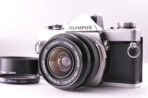 ★格安1円スタート★ Olympus オリンパス OM-1 G.ZUIKO AUTO-W 35mm F2.8 フイルムカメラ＆レンズ メタルフード フィルター付き
