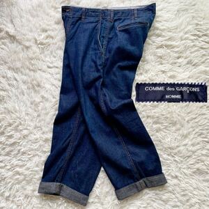 美品 メンズ COMME des GARCONS HOMME コムデギャルソンオム DENIM デニムパンツ ジーンズ Gパン インディゴ