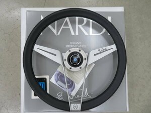 正規品　９０周年記念モデル　NARDI　ノバンテシモ355　品番　N222　ブラックレザー/シルバースポーク　クラシックVITEリング　現品あり