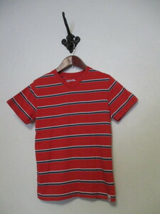 GAPKids 赤紺白ボーダー半袖VネックTシャツ サイズ140（USED)20822