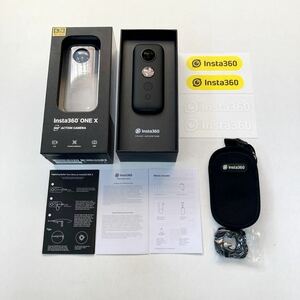 ★1円 〜 【極美品】 Insta 360 ONE X アクションカメラ ブラック 5.7K 手ブレ補正 インスタ 天球 カメラ 光学機器 売り切り！