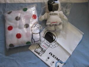 HONDA ASIMOグッズ　3点まとめて　3Wayジャンボフリース、ハンドパペット人形、ビニール袋