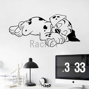 ウォールステッカー(転写式)K25-Sleeping 　ダルメシアン犬 壁シール　101匹のワンちゃん　アニメ　壁飾り　せるシール