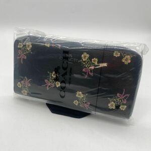 2403H53 【未使用】COACH コーチ 長財布 フラワー 