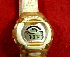 GS5E6）★完動腕時計★CASIO カシオ BABY-G Gショック系BGR-221ピンク◎可愛いピンクです♪