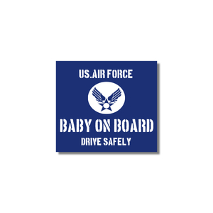 BABY ON BOARD/ベビーオンボードマグネットステッカー★世田谷ベース(旧米空軍タイプ)青