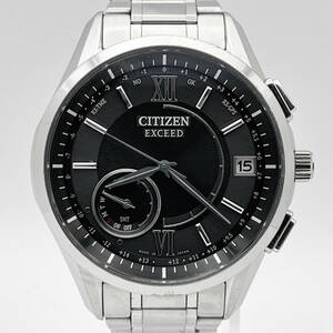 稼働品 CITIZEN EXCEED シチズン エクシード エコ・ドライブ ソーラー電波時計 CC3050-56E F150 スーパーチタニウム パーペチュアル