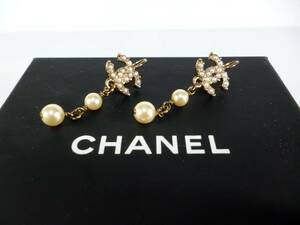 美品★シャネル★ＣＨＡＮＥＬ★ココマーク★パール★スイング★ピアス★箱付き