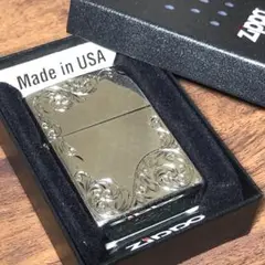 ZIPPO 手彫りアラベスク プラチナ