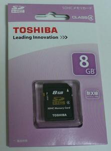 TOSHIBA　SDHCメモリカード　８GB（SD-L008G4)