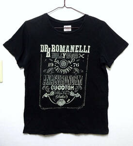 ●Anachronorm アナクロノーム / 日本製・コットン・半袖・プリントTシャツ・ブラック・サイズ：01 / USED