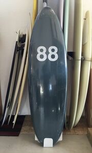 New! 88 SURFBOARDS / 88 / Thruster 6`4 Round Tail Olive / Purple