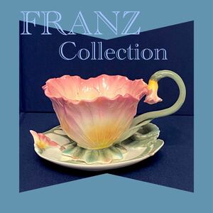 未使用 FRANZ Collectio フランツ コレクション フラワー カップ&ソーサー 世界の名陶 台湾オリジナルブランド 東洋の 陶磁器 花柄 