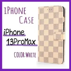 白 スマホケース 新品 送料無料 iPhone13promax ケース 手帳型