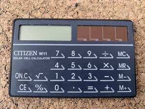 CITIZEN　カードサイズ計算機　W11　ジャンク　シチズン