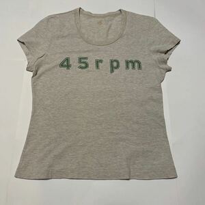 Tシャツ 45RPM　フォーティーファイブアールピーエム　ベージュ　グレー　カットソー T-shirt cut and sew