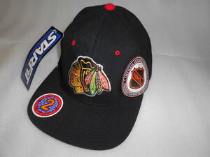 STARTER　スターター　NHL　シカゴ　ブラックホークス　キャップ　1個　帽子　アイスホッケー　帽子内側に黒点複数あり