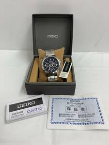 ♪新品未使用 SEIKO セイコー 腕時計 メンズ SBTR011 セイコーセレクション クロノグラフ 極美品 箱・保証書付き♪