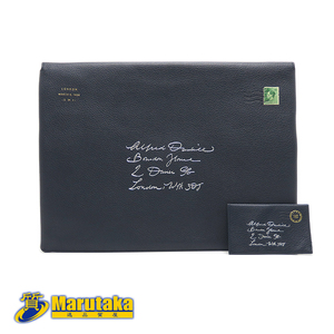 送料無料 ダンヒル ロゴ クラッチバッグ L3Z3MFN カードケース付 ボードン ハウス レザー 薄型 手紙 封筒 切手 逸品質屋 23-47-2