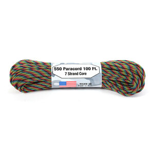 ☆ 7.DarkStripes パラコード 550Lbs 30m アトウッド ロープ ATWOOD ROPE MFG. アウトドア 定番 アクセサリー 定番 耐久性 サバゲー parac