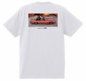 アドバタイジング フォード Ｔシャツ 723 白 1969 サンダーバード トリノ フェアレーン マスタング シェルビー