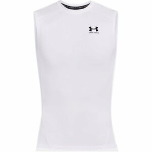 UNDER ARMOUR アンダーアーマー 1361522 ヒートギアアーマー コンプレッション スリーブレス シャツ ホワイト MD